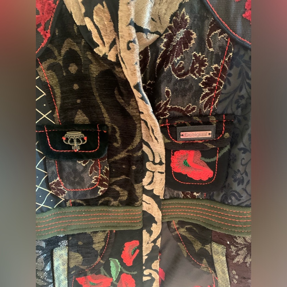 Women's Multicolor Patchwork Jacket - Picture 4 of 6